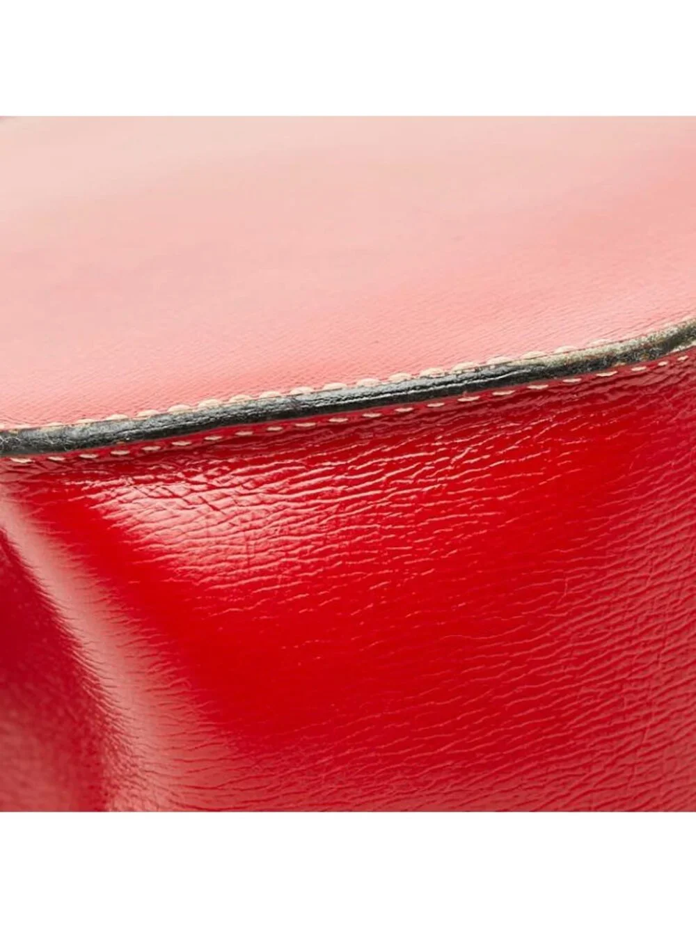 Dior CD Logo 2-Way Shoulder Bag Red Leather